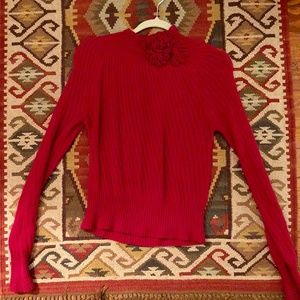 Anthropologie Soft Red Sweater